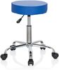 hjh OFFICE Arbeitsstuhl Arbeitshocker OPERATOR II Kunstleder Blau Bild 2