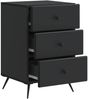 vidaXL Nachttisch Schwarz 43 x 41 x 66,5 cm Holzwerkstoff 895476 Bild 3