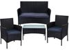 STILISTA® Lounge Set 4tlg. Polyrattan schwarz Bild 4