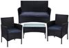 STILISTA® Lounge Set 4tlg. Polyrattan schwarz Bild 5