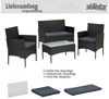STILISTA® Lounge Set 4tlg. Polyrattan schwarz Bild 2