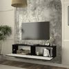 TV-Lowboard hängend Verpsboga 135x32x30 cm Schwarz [en. casa] Bild 2
