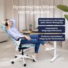 Ergotopia 'NextBack' ergonomischer Bürostuhl mit integrierter Lordosenstütze, 3D Armlehnen & verstellbarer Kopfstütze, Grau / Weiß Bild 3