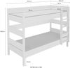 PAIDI Spielbett TIAGO in verschiedenen Größen und Farben, Etagenbett mit Leiter (Höhe 160 / 180 cm, 2 Liegeflächen - je 120kg Tragkr, 5 Jahre Garantie), Rausfallschutz, geprüfte Sicherheit, umbaubares Bett mit Massivholz Bild 4