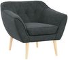 Sofa, Skandinavischer Stil, Holzbeine - PIRS - 1 Sitzer - Dunkelgrau - Stoff Bild 2