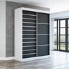 Schwebetürenschrank COLIN 2-türig Schrank 180 cm Farbe: Weiß , schwarz Bild 2