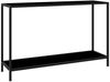 Konsolentisch, Beistelltisch, Konsole Schwarz 120x35x75 cm Hartglas Bild 2