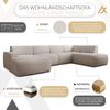 AX LIVING XXL Sofa U Form Didim Creme 378cm breit modern & großzügig R Bild 5