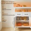 HOMCOM Sideboard Aufbewahrungsschrank für Wohnzimmer (Kommode, 1 St, Küchenschrank), Großer Stauraum mit verstellbaren Regalen Bild 4