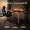 Desktronic Elektrisch höhenverstellbarer Schreibtisch HomeMax 160x80cm Weiß/Massives Walnussholz mit Memory-Funktion, Anti-Kollisions Technologie, USB-A und USB-C-Ladeanschlüssen Bild 5