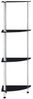 vidaXL Regal mit 4 Ablagen Schwarz 30x30x100 cm Hartglas 249520 Bild 3