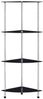 vidaXL Regal mit 4 Ablagen Schwarz 30x30x100 cm Hartglas 249520 Bild 2