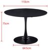 GrandCA HOME Esstisch Moderner Esstisch im Minimalistischen Stil, Runder Küchentisch (1-St), aus MDF, 70/80/110cm×75cm, Weiß/Schwarz Bild 4