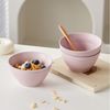 JIWOO Müslischale 6er Ø11,8cm, Frühstückschalen Eisschale Dessertschalen Schale, Keramik, (Schaleset, 6-tlg), Porzellan Hochwertiges Schalen Lila Mikrowellenofen Spülmaschine Bild 3