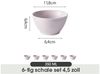 JIWOO Müslischale 6er Ø11,8cm, Frühstückschalen Eisschale Dessertschalen Schale, Keramik, (Schaleset, 6-tlg), Porzellan Hochwertiges Schalen Lila Mikrowellenofen Spülmaschine Bild 2