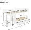 Etagenbett mit Regal, Schrank, Lattenrost und Treppe, 90x200cm, Kinderbett mit Rausfallschutz, Hochbett, Kiefer Bild 5