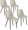 tectake Esszimmerstuhl Set Stuhl (4er Set, 4 St), gepolstert, in Samtoptik Bild 4