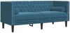 vidaXL 2-tlg. Chesterfield-Sofa-Set mit Nackenrollen Blau Samt 3209299 Bild 5