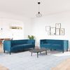 vidaXL 2-tlg. Chesterfield-Sofa-Set mit Nackenrollen Blau Samt 3209299 Bild 3