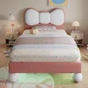 Polsterbett mit Lattenrost und LED-Beleuchtung, 90x200 cm, Einzelbett mit Kopfteil, Jugendbett, Samt Bild 3