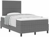 vidaXL Boxspringbett Hellgrau und Weiß 120 x 190 cm Cordstoff 3337547 Bild 3