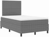 vidaXL Boxspringbett Hellgrau und Weiß 120 x 190 cm Cordstoff 3337547 Bild 2