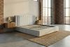 KAWOLA Bett CATTURA Polsterbett Velvet grau 200x200cm mit Lattenrost Bild 4