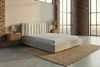 KAWOLA Bett CATTURA Polsterbett Velvet grau 200x200cm mit Lattenrost Bild 2