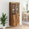 vidaXL Highboard Altholz 69,5 x 34 x 180 cm Engineered Wood und Glas 3415747 Bild 4