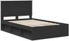 vidaXL Bettrahmen Schwarz 120 x 190 cm Massives Kiefernholz 3411038 Bild 4