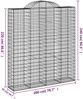 vidaXL Gabione mit Hochbogen 200x50x220/240 cm Verzinktes Eisen 153501 Bild 5