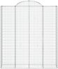 vidaXL Gabione mit Hochbogen 200x50x220/240 cm Verzinktes Eisen 153501 Bild 3