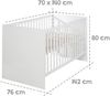 roba Kombi-Kinderbett 'Lilo' 70 x 140 cm - 3-fach höhenverstellbar - 3 Schlupfsprossen - Weiß Bild 4