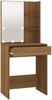 Schminktisch mit LED 60 x 40 x 140 cm Braun Bild 4