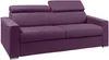 Schlafsofa 4-Sitzer Stoff VIZIR - Violett - Mit Lattenrost: 160 cm - Matratze: 14 cm mit Memory Schaum Bild 2