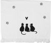 Clayre & Eef Gästehandtuch Katzen schwarz/weiß, Baumwolle (mit Aufhängeschlaufe, 1-St), ca. 40 x 66 cm Bild 2