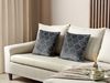 Kissen 2er Set Marokkanisches Muster ALYSSUM Samtstoff 45 x 45 cm Grau Bild 3