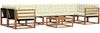 vidaXL Outdoor-Sofagarnitur mit Kissen 8 pcs Natur und Creme 3369277 Bild 2