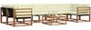 vidaXL Outdoor-Sofagarnitur mit Kissen 8 pcs Natur und Creme 3369277 Bild 3