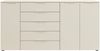 rauch Schubkastenkommode Kommode Türkommode Sideboard Kombikommode FLIPP (Breite 200 cm mit 4 Einlegeböden), 3-türig mit 5 Schubladen und Soft-Close-Funktion Bild 4