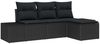vidaXL Garten-Sofa-Set mit Kissen mit Speicher 4 pcs Schwarz 3355682 Bild 2