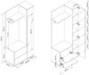 MOEBLO Kompaktgarderobe VERDE (mit Spiegel Flurgarderobe Schrank Garderobe Schuhschrank, Dielenschrank Wandschrank Regal Diele & Flur Kleiderschrank) (BxHxT): 90x195x34cm Bild 3