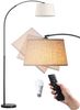 EDISHINE Stehlampe Wohnzimmer dimmbar, Standleuchte Höhenverstellbar, LED wechselbar, kaltweiß bis warmweiß dimmbar, LED Bogenlampe mit Fernbedienung Bild 2