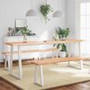 vidaXL Tischplatte 200x60x(2-4) cm Massivholz Behandelt Baumkante 363984 Bild 2