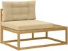 vidaXL Outdoor-Sofagarnitur Weiß 357 x 198,5 x 73 cm Polyester 3387012 Bild 3