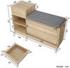 SONNI Schuhschrank Holzschuhschrank, staubdicht und faltbar Bild 3