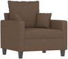 vidaXL Sessel mit Hocker Braun 60 cm Stoff 3201084 Bild 4