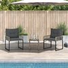 vidaXL Gartenmöbel-Set mit Kissen 3 pcs Grau 42025175 Bild 3