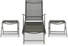 vidaXL 3-tlg. Garten-Lounge-Set Textilene und Aluminium Silbern 312199 Bild 2
