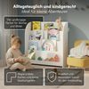 Bellabino 'Baru' Kinderbücherregal, weiß, Holz, 88x30x80 cm, Montessori Kinderregal mit 4 Ablagefächern Bild 3